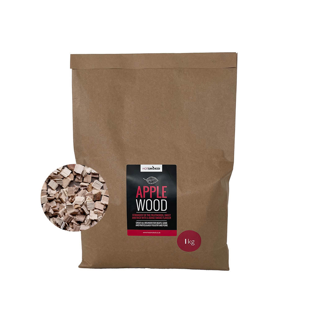 HotSmoked Apple Smoking Chips in a 1 Kg Kraft packaging