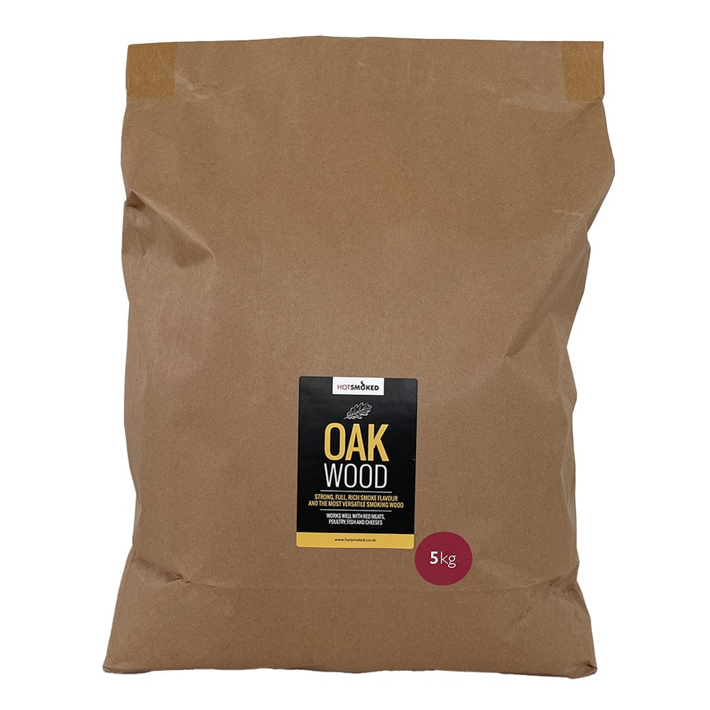 HotSmoked Oak Bulk Wood Chips front view white background