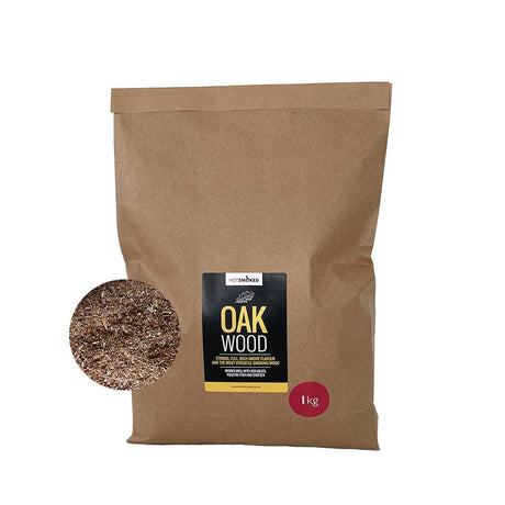 HotSmoked Oak Smoking Dust on white with close up