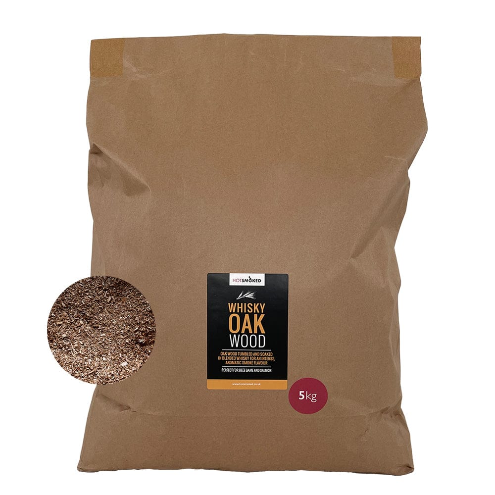 Whisky Oak Smoking Wood Dust 5kg package on white