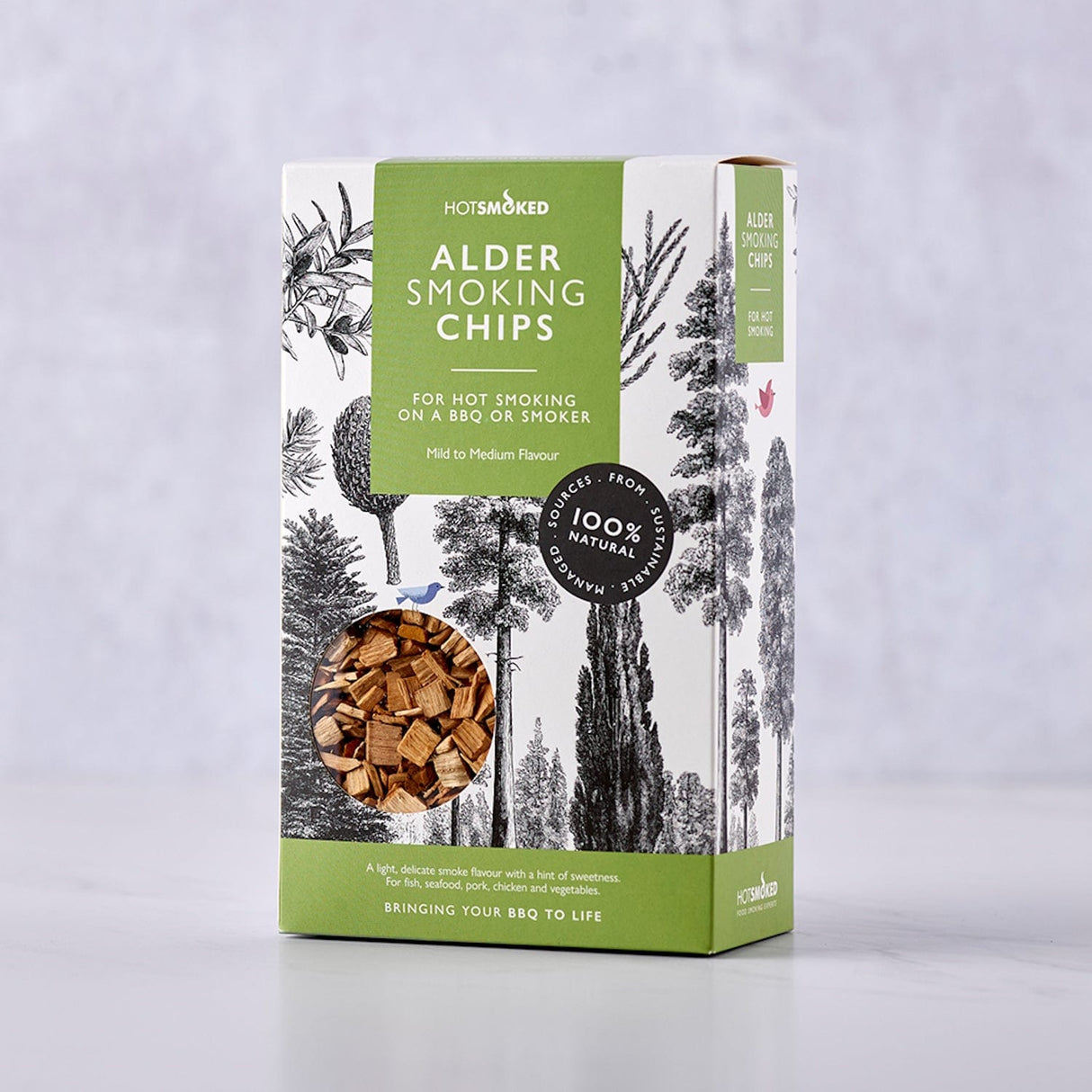 HotSmoked Alder Smoking Chips right side view