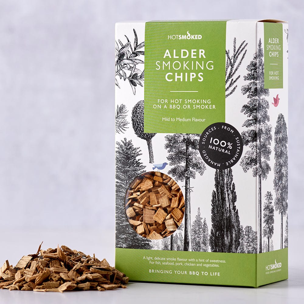 Smoking Chips 8 Flavours Box alder front view