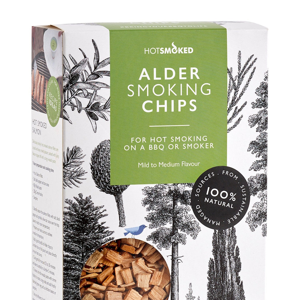 HotSmoked Alder Smoking Chips close up of package