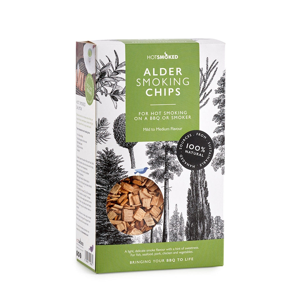 HotSmoked Alder Smoking Chips on white