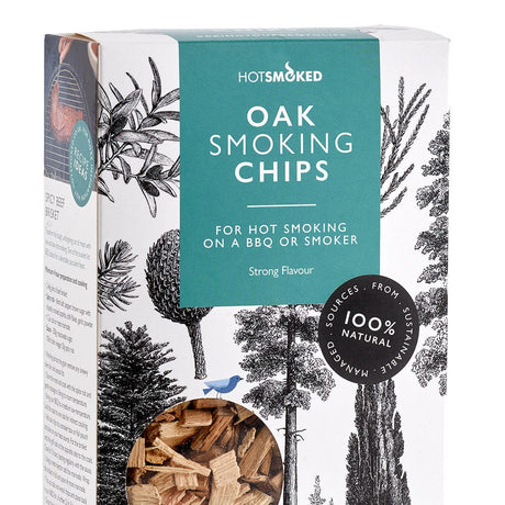 HotSmoked Oak Smoking Chips box close up