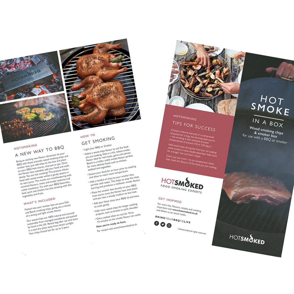 Hot Smoke in a Box top view leaflet