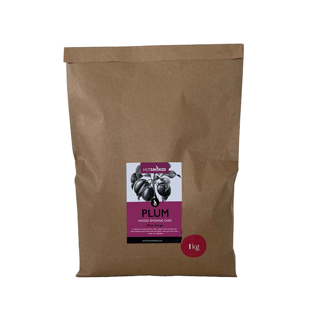 HotSmoked Plum Smoking Chips in kraft packaging