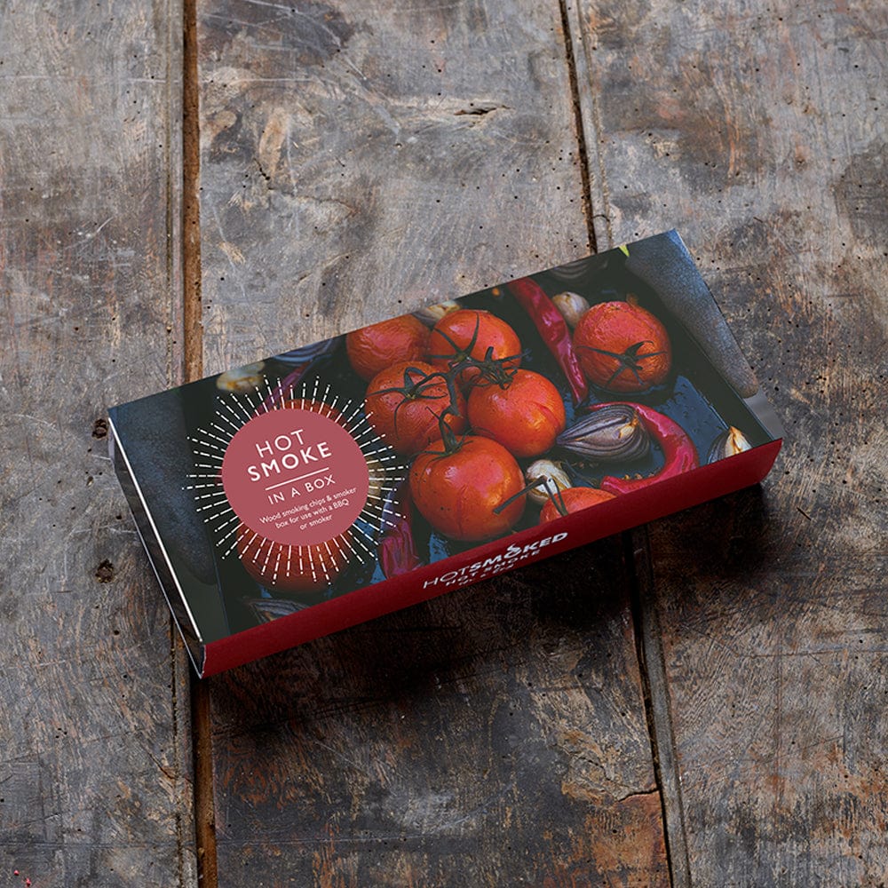 Hot Smoke in a Box package on wooden floor