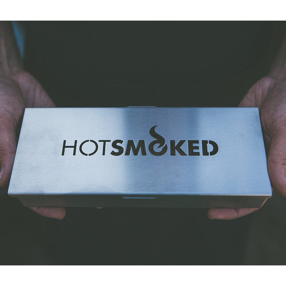 Hot Smoked Smoker Box man holding box
