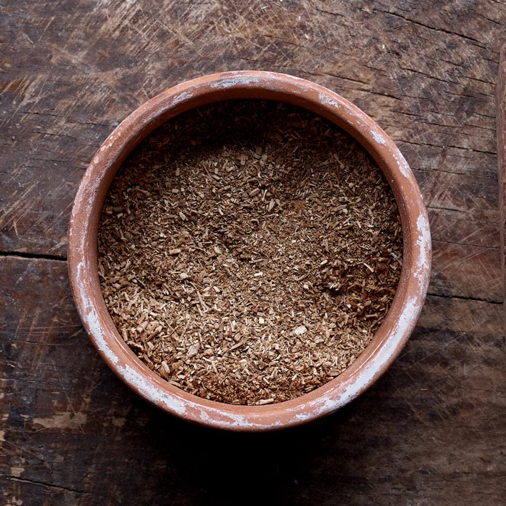 Whisky Oak Smoking Wood Dust top view of sample in bowl