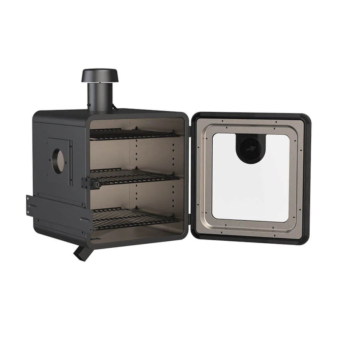 Pit Boss Side Smoker Attachment front view open