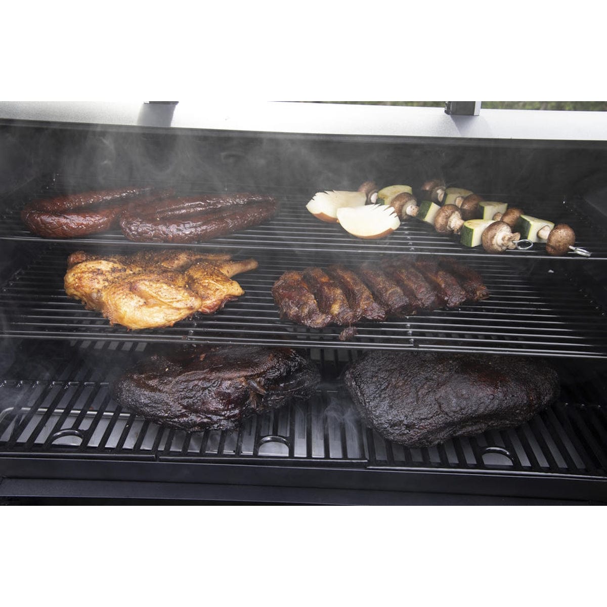 Pit Boss Grills Competition Series 1600 grilling meat and vegetables