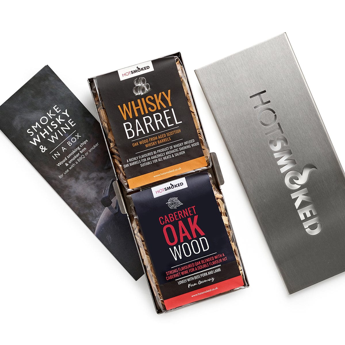 Smoke, Whisky & Wine Box top view box open