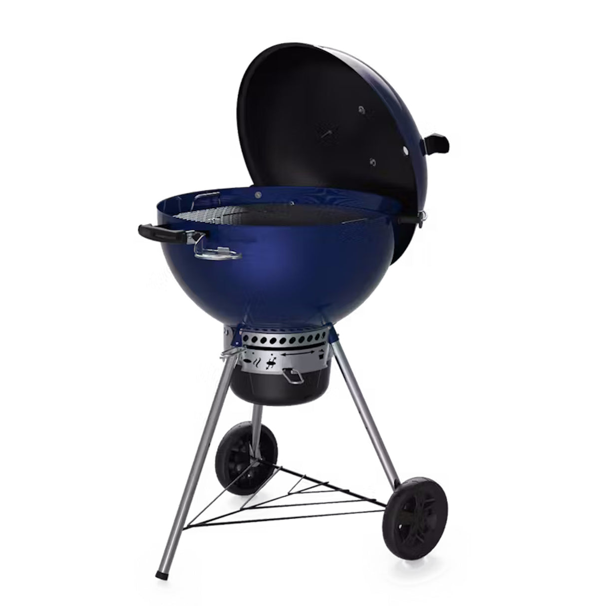 GBS C-5750 Deep Ocean Blue Barbecue lid open