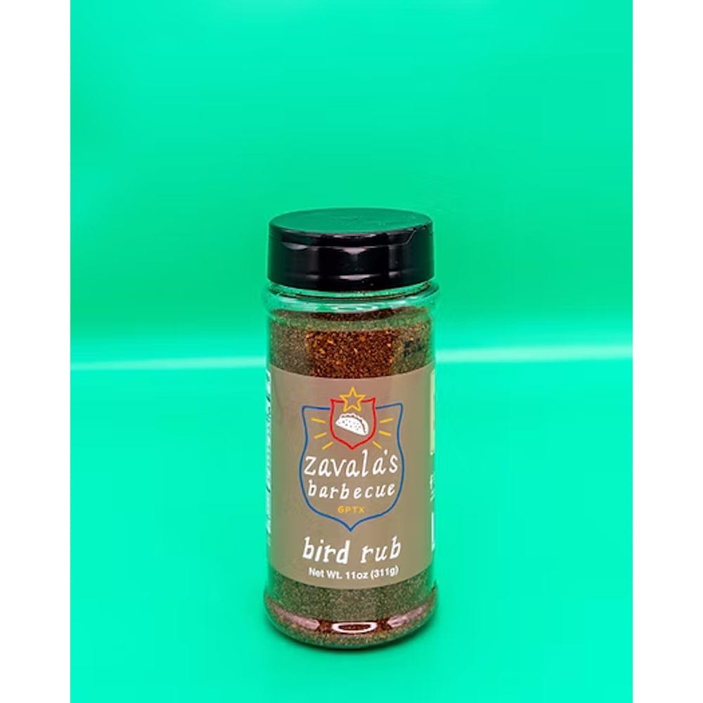Zavala’s Barbecue Bird Rub front view green background