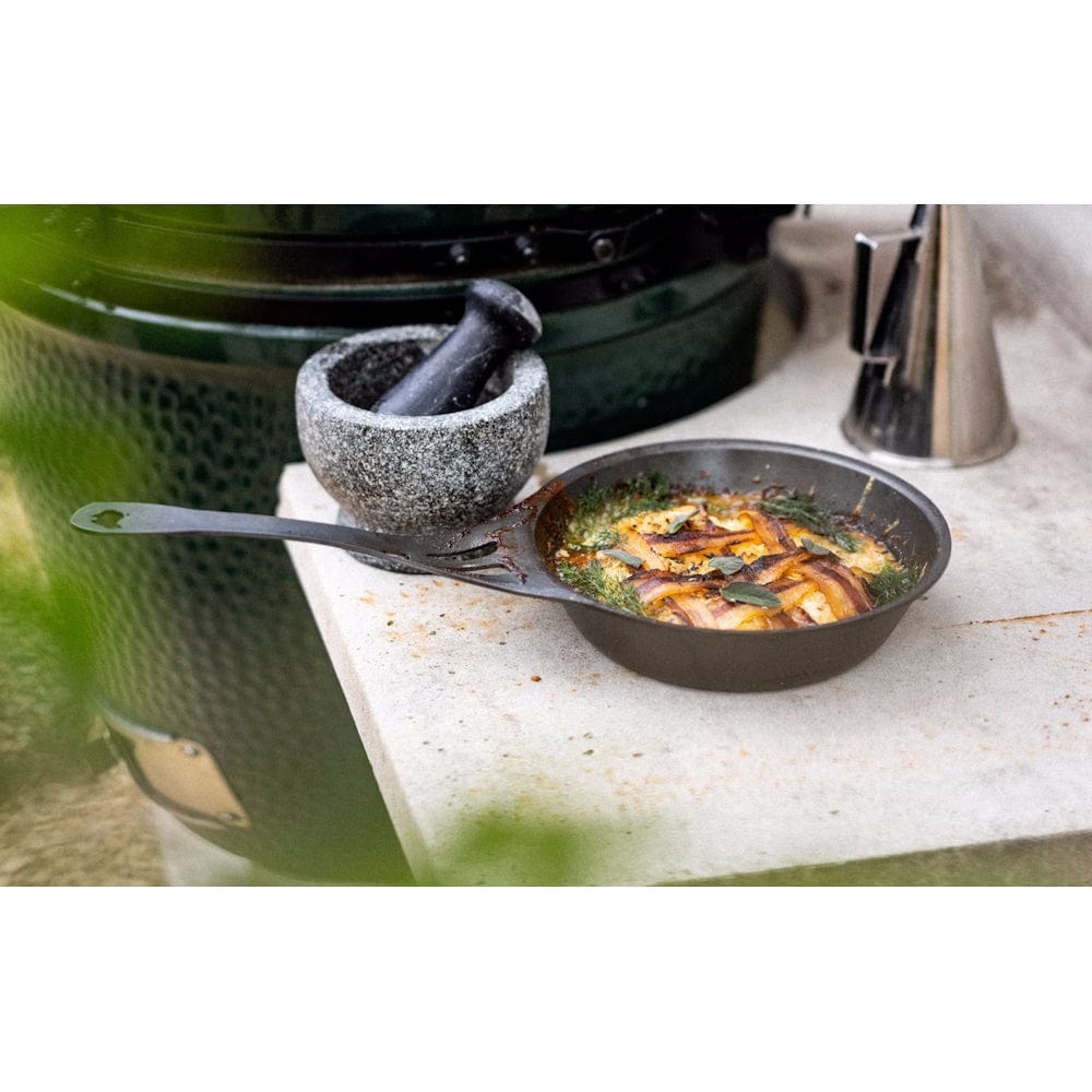 Big Green Egg | Solidteknics Iron Sauteuse Pan