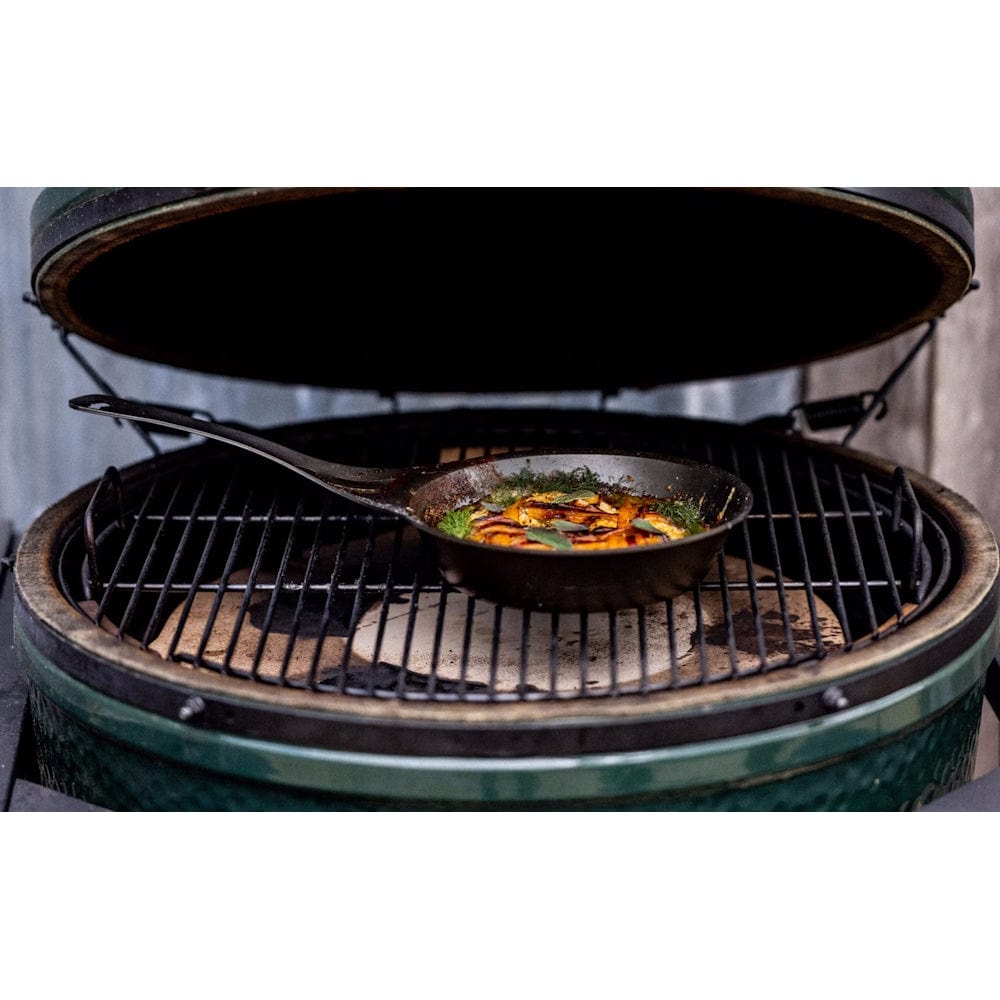 Big Green Egg | Solidteknics Iron Sauteuse Pan