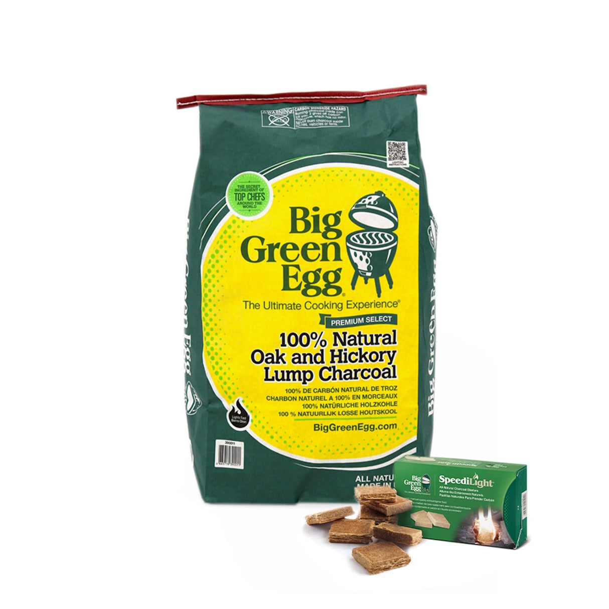 Big Green Egg MiniMax Bundle oak and hickory lump charcoal