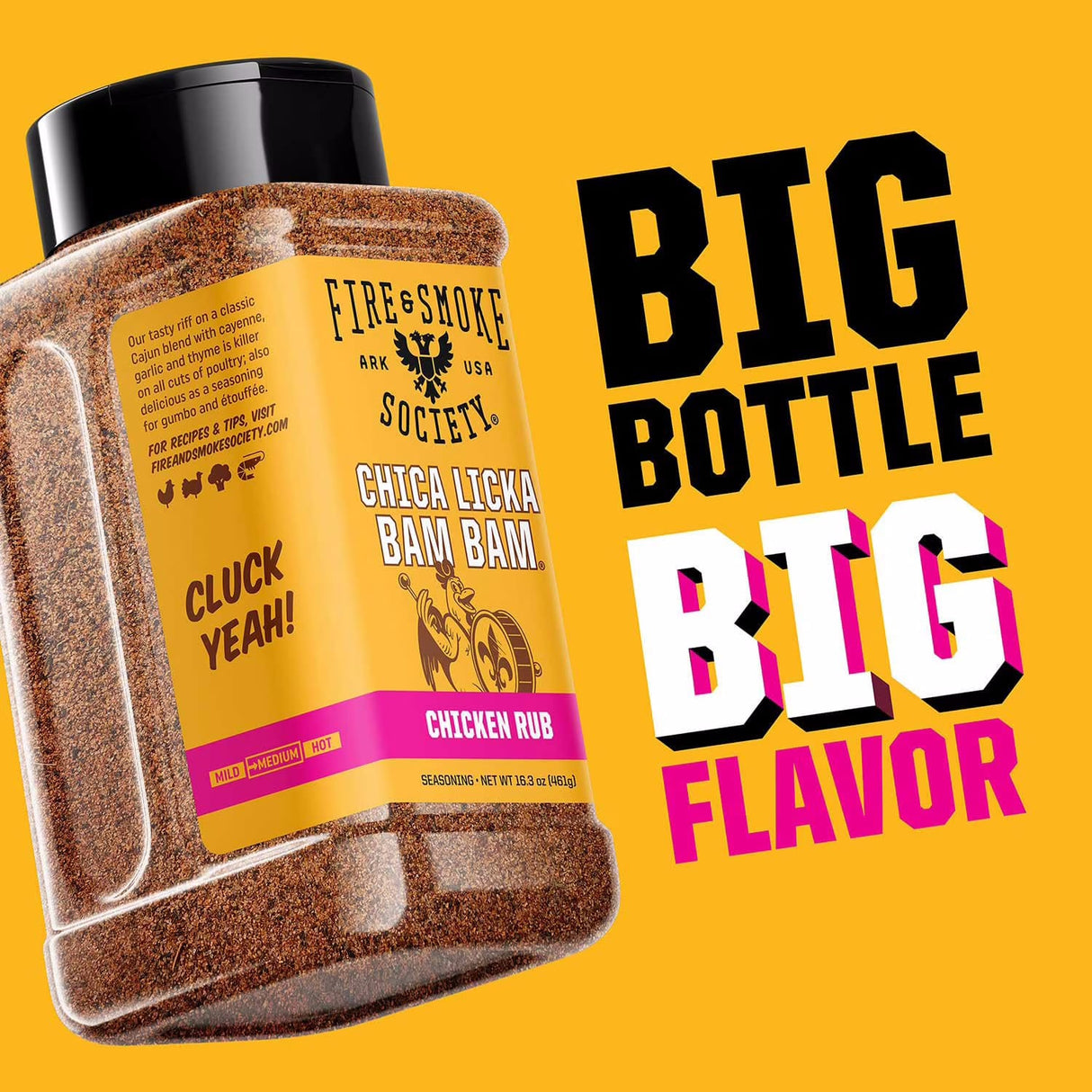 Fire & Smoke Society | Chica Licka Bam Bam BBQ Seasoning | Chicken Rub 16.3 oz.