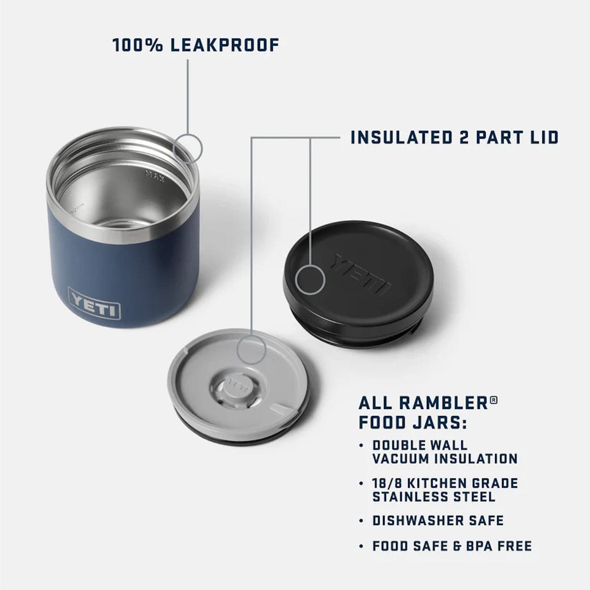 YETI | Rambler® 8 oz (237 ml) Insulated Food Jar | Black