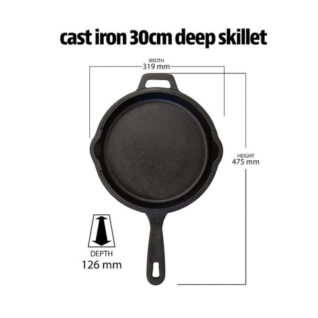 Pit Boss 6 Piece Cast Iron Starter Set big skillet