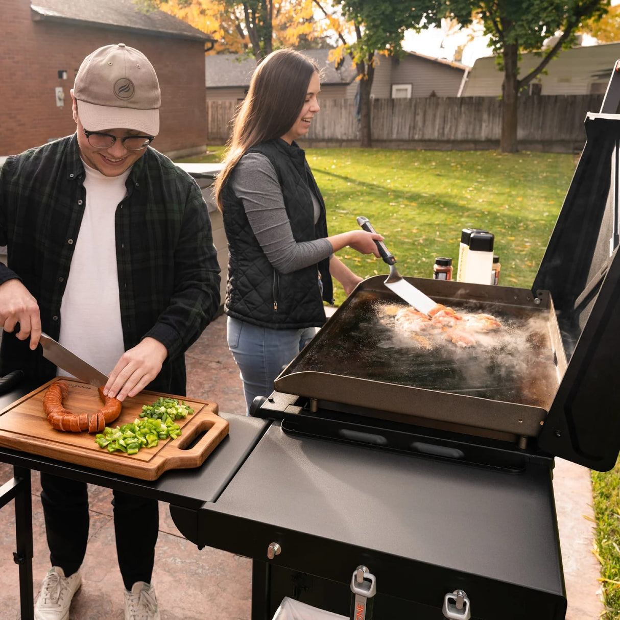 Blackstone | Culinary Series | 36 Inch Gas Griddle with Folding Side Table and Cabinet