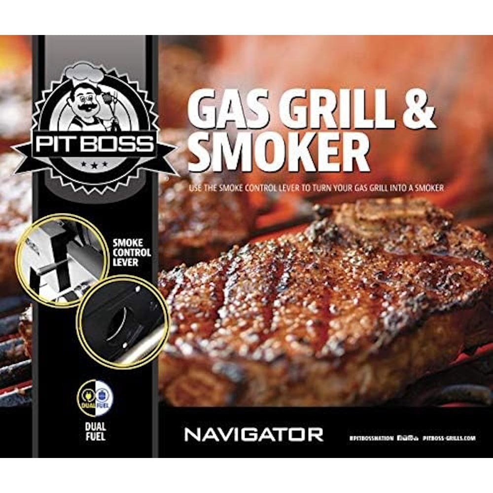 Pit Boss 1230G Navigator Combo Gas and Pellet Grill description poster