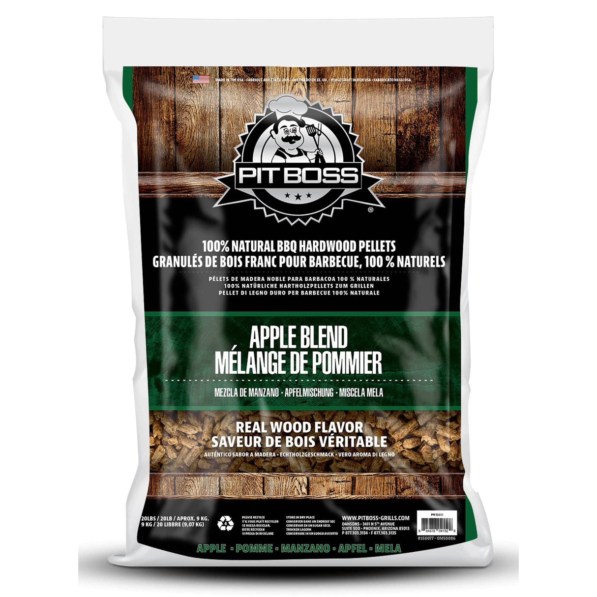 Pit Boss Apple Blend Hardwood Pellets front view