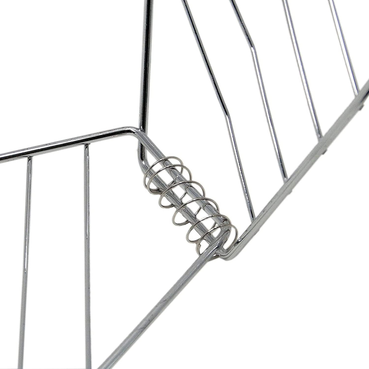 Stainless Steel Fish Grilling Holder Basket hinges close up