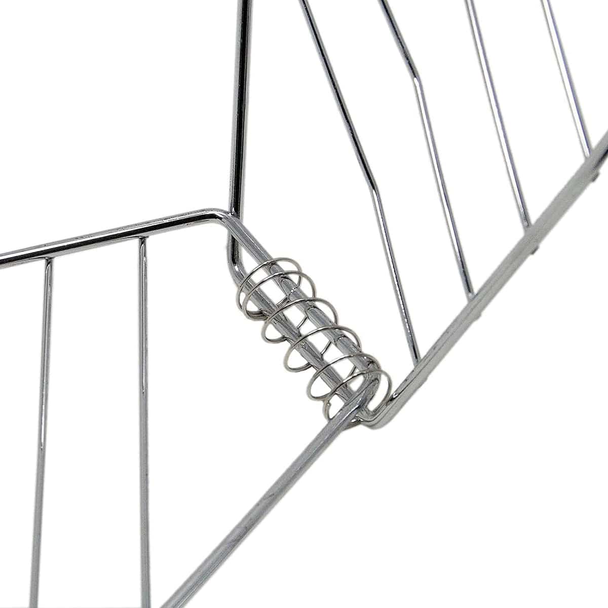 Stainless Steel Fish Grilling Holder Basket hinges close up