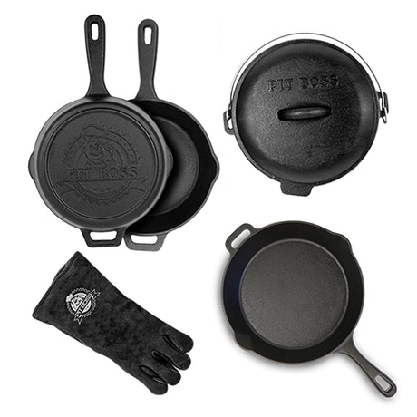 Pit Boss 6 Piece Cast Iron Starter Set all items