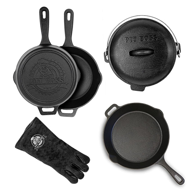 Pit Boss 6 Piece Cast Iron Starter Set all items