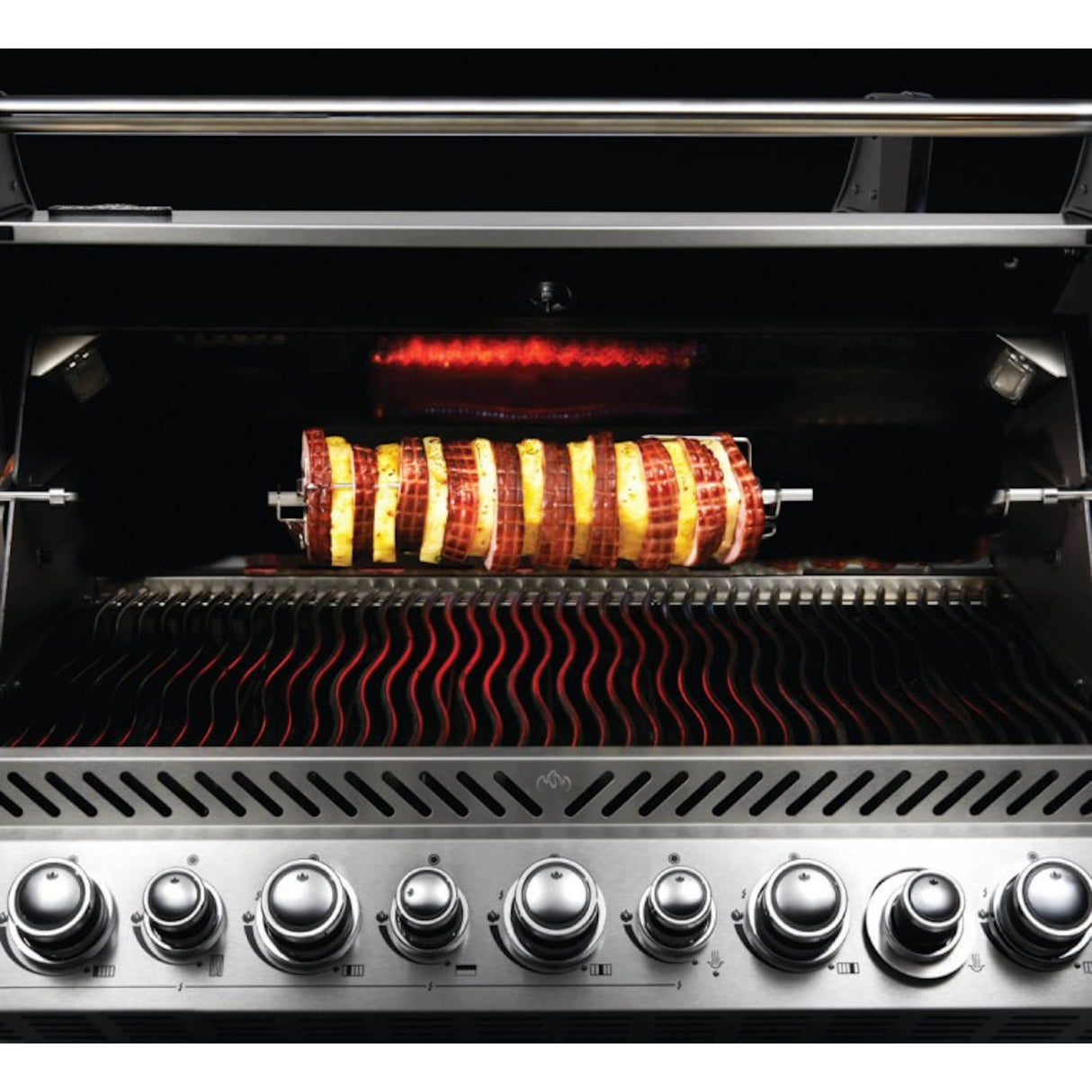 Heavy Duty Rotisserie for Large Grills roasting meat and vegetables
