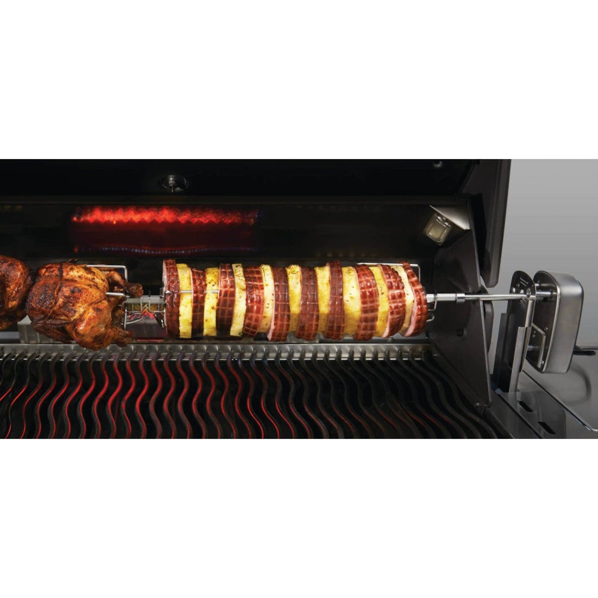 Rotisserie Kit Extra Large Grills front view grilling