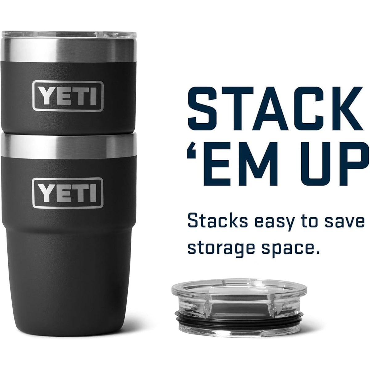 YETI | Rambler® 8 oz (236 ml) Stackable Cup With DuraSip™ Ceramic Lining | Black