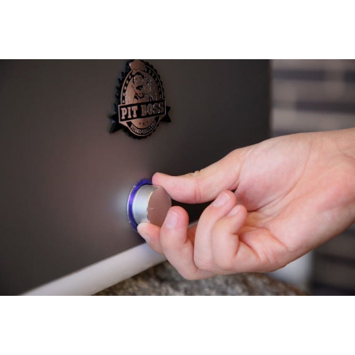 Pit Boss Grills Portable Charcoal Grill hand turning button