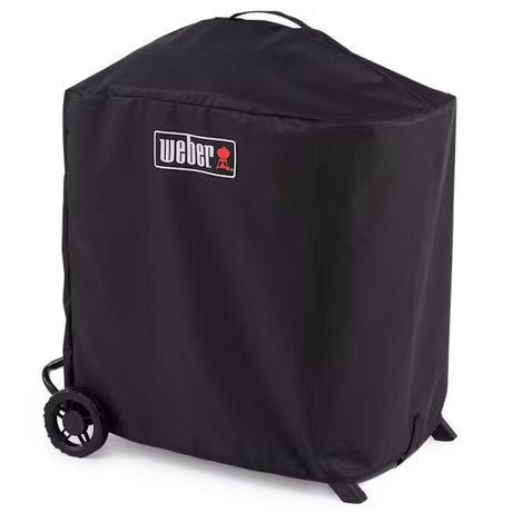 Premium barbecue cover for Weber Traveler front right side view