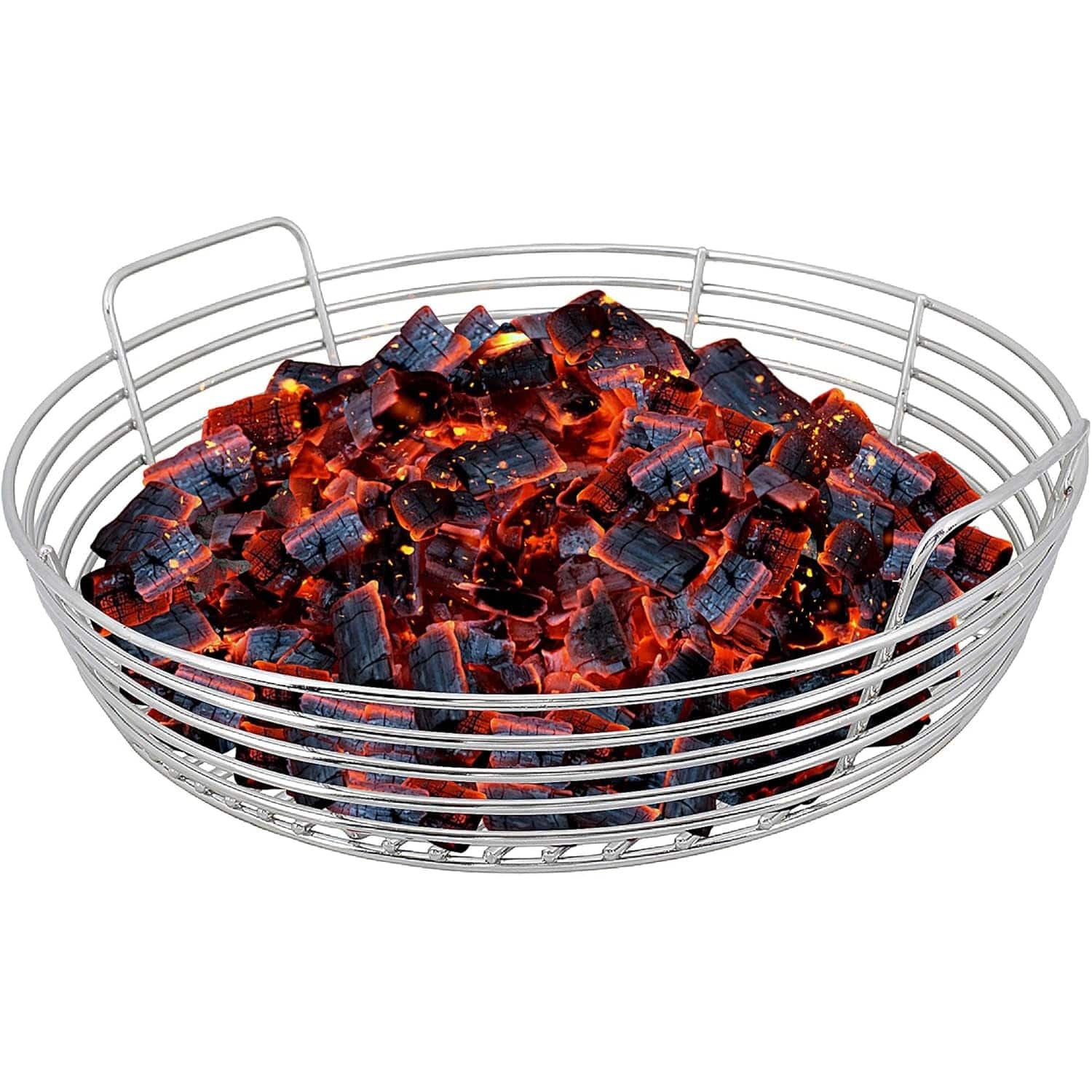 X-Large Kick Ash Basket coals in basket