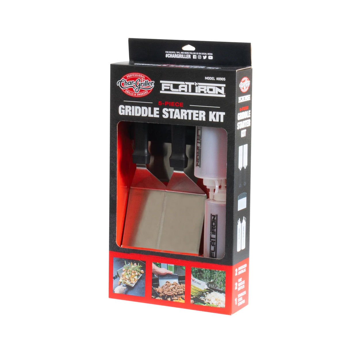 Char-Griller | Flat Iron™ 5 Piece Griddle Starter Kit