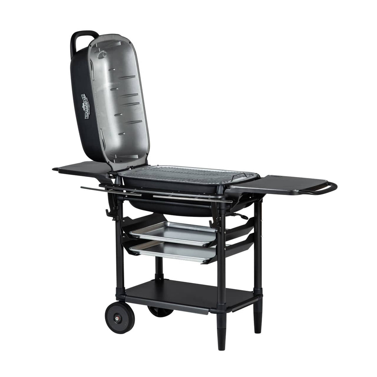 PK300AF Portable Charcoal Smoker Grill black color open lid