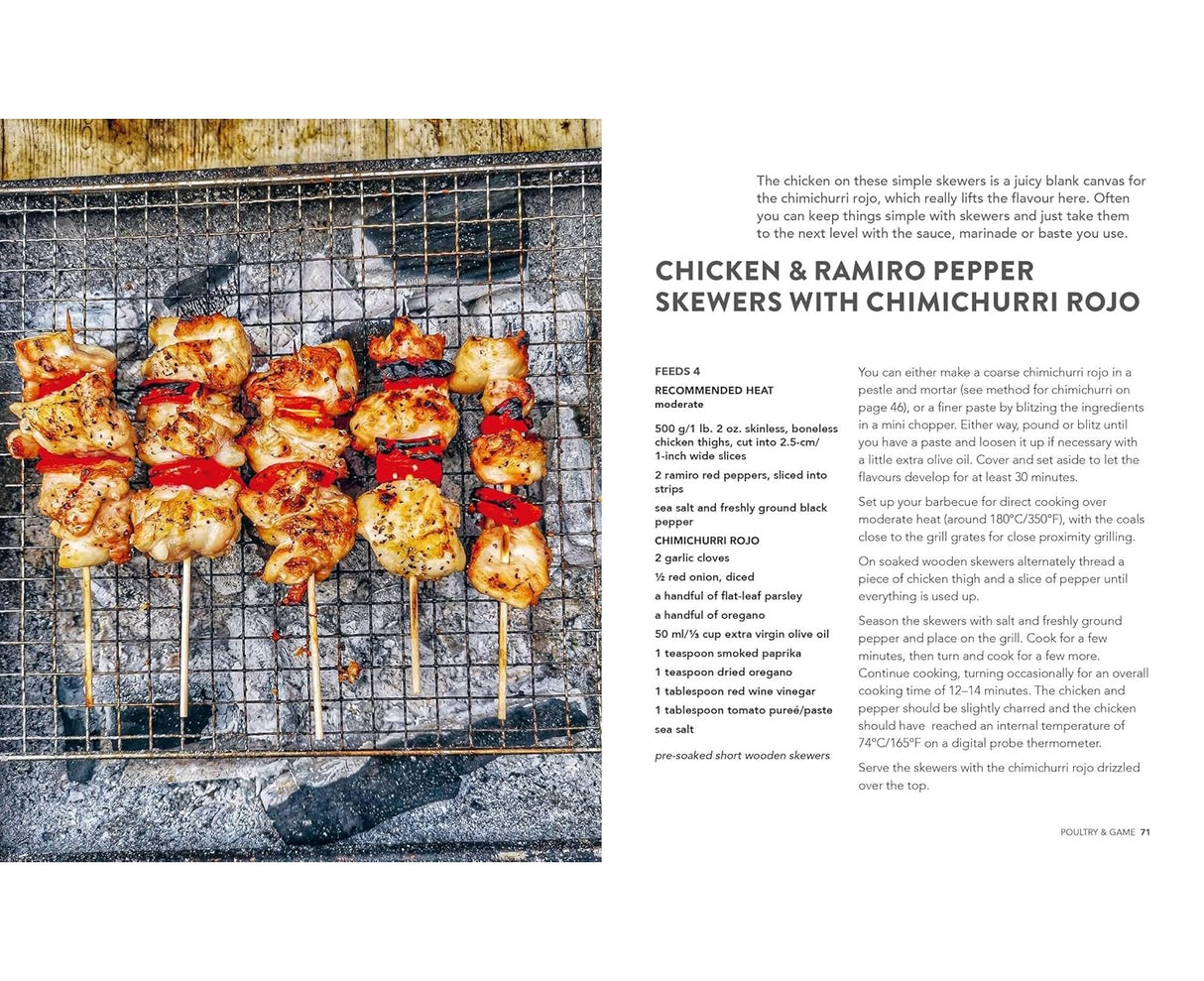 Backyard BBQ by Marcus Bawdon chicken & ramiro pepper skewers recepy