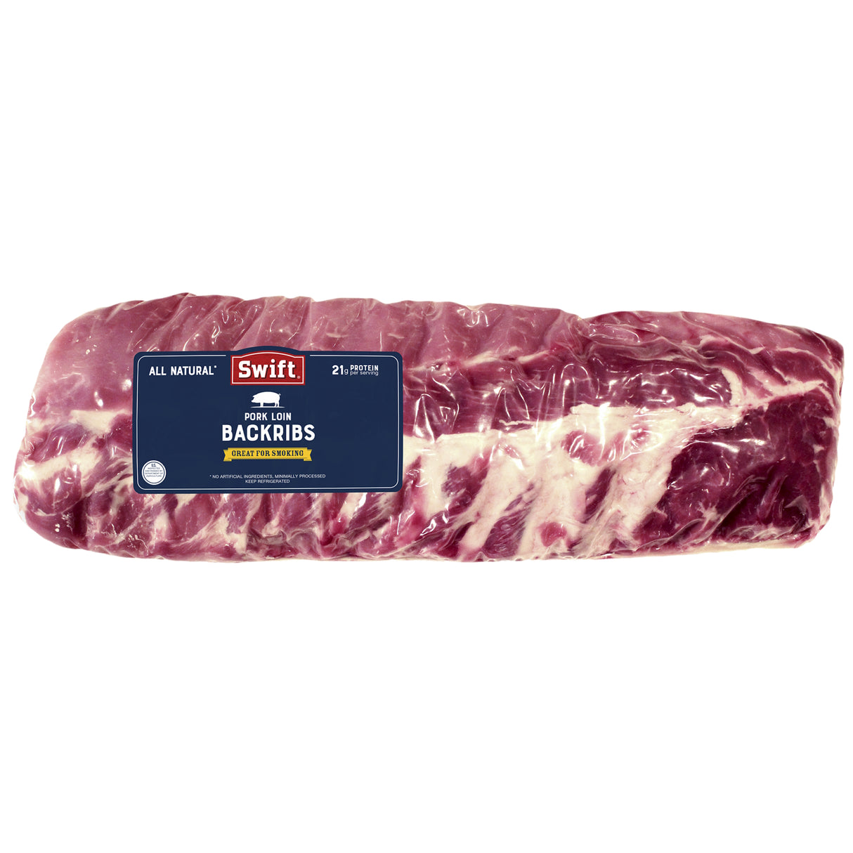 Swift Pork Loin Backribs top view