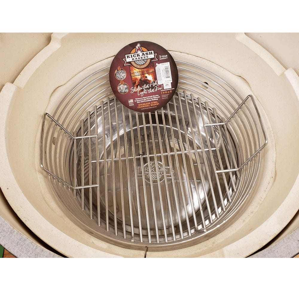 X-Large Kick Ash Can in grill covered