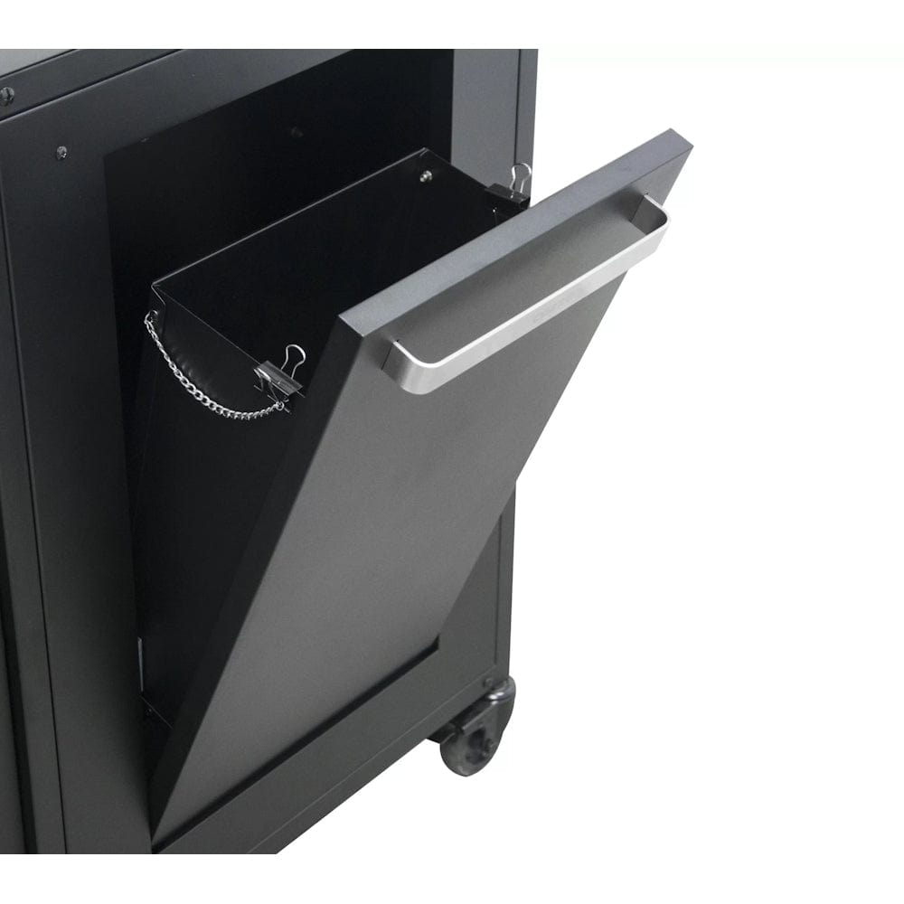 Cozze Outdoor Kitchen 2 Door Unit trash can unit open