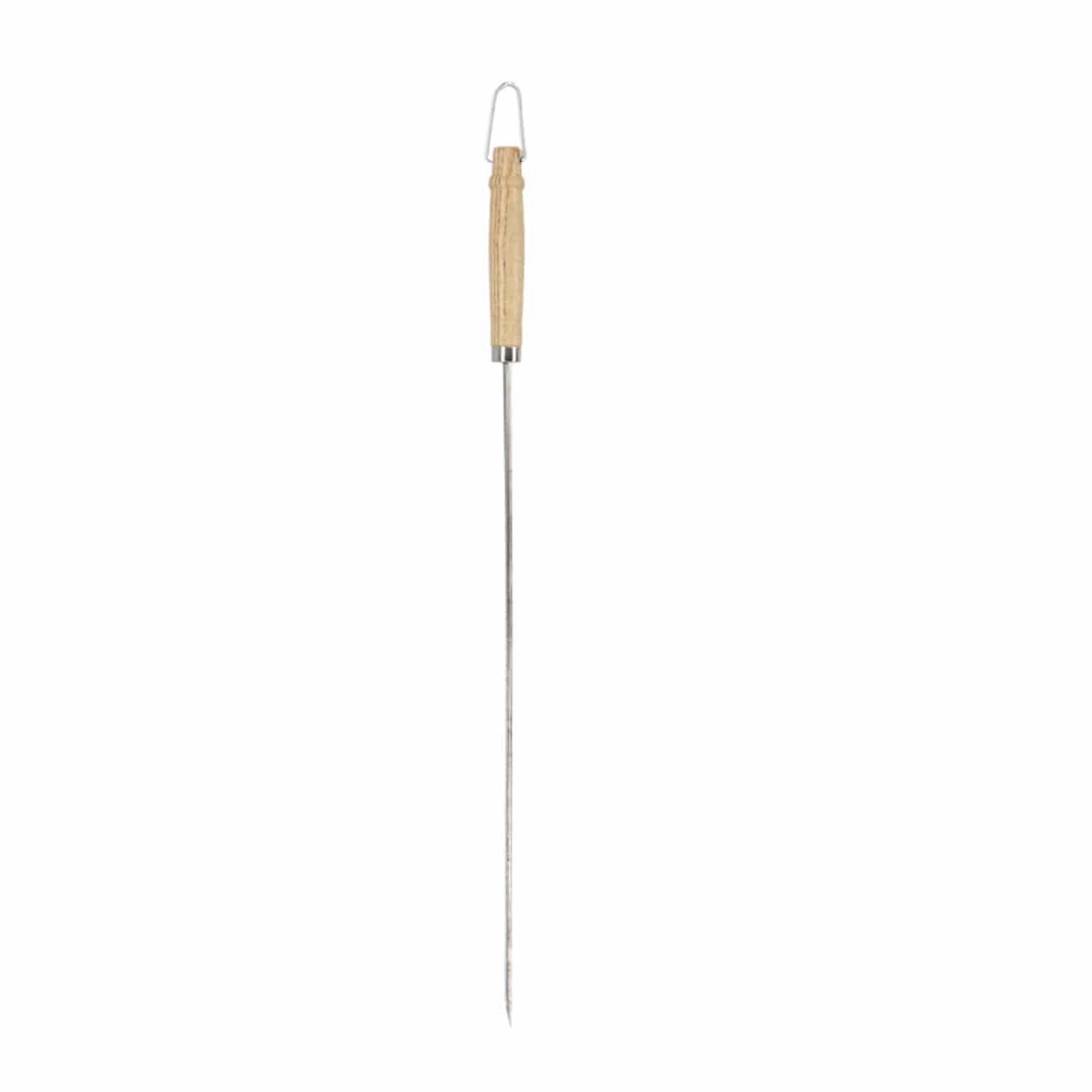 Wooden Handle V-shaped Stainless Steel  Barbecue Skewers