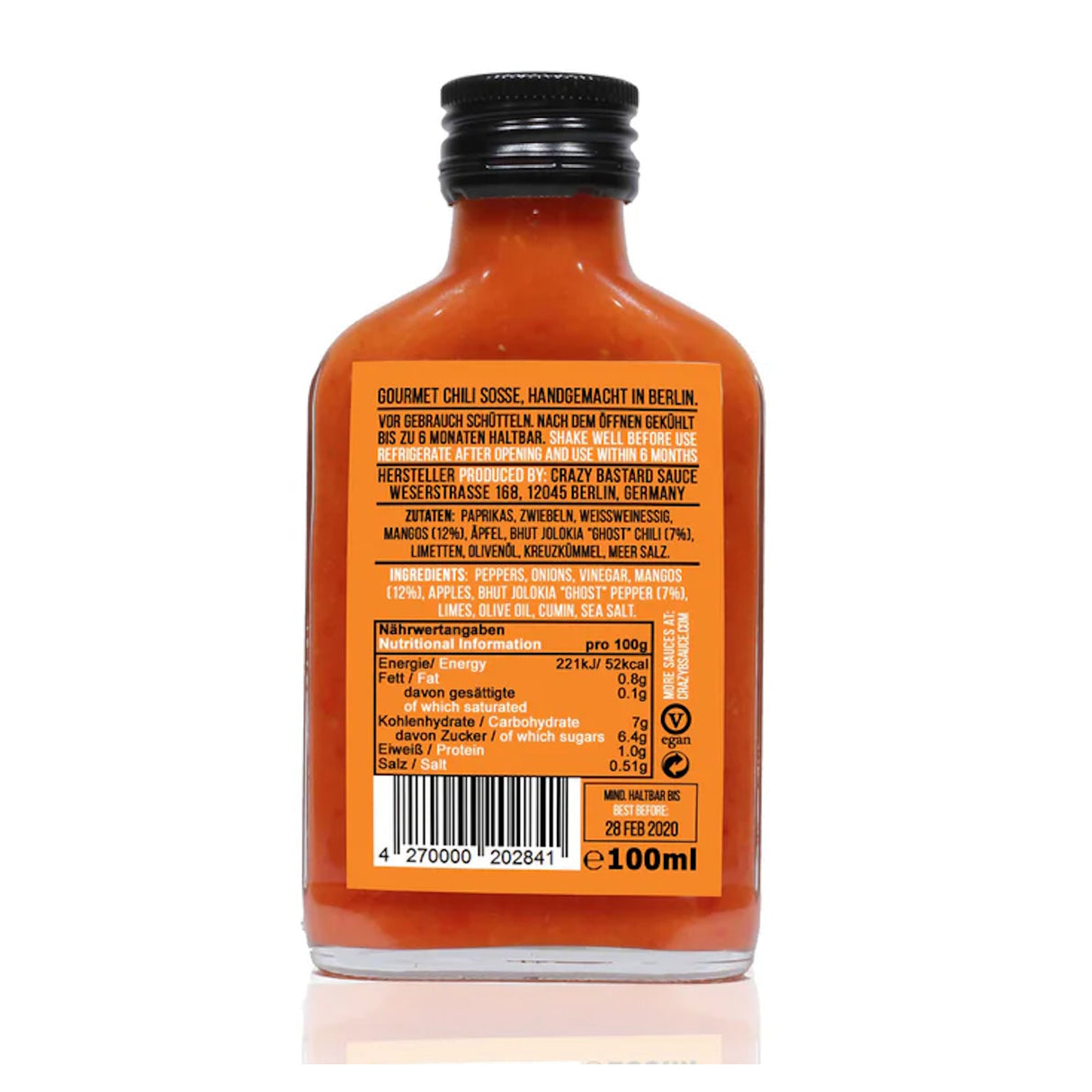 Crazy Bastard Sauce | Ghost Pepper & Mango Chilli Sauce