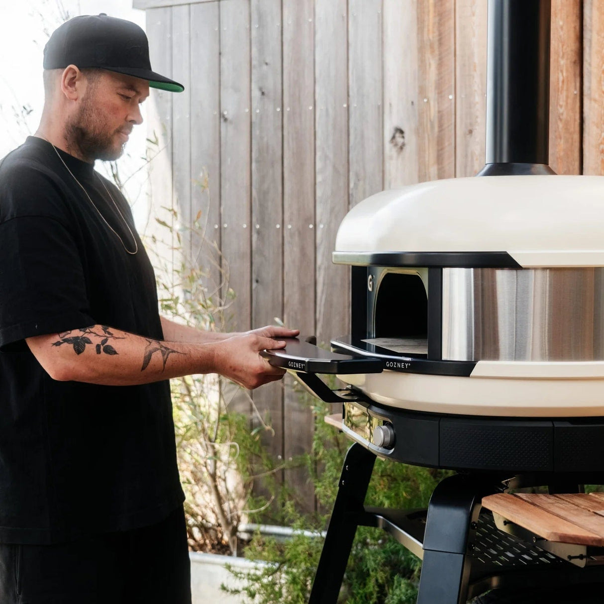 Dome Gen 2 Mantel man setting up mantel