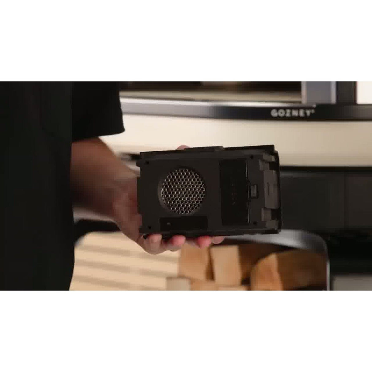 Wood-Fire Control Kit hands showcasing kit rear end