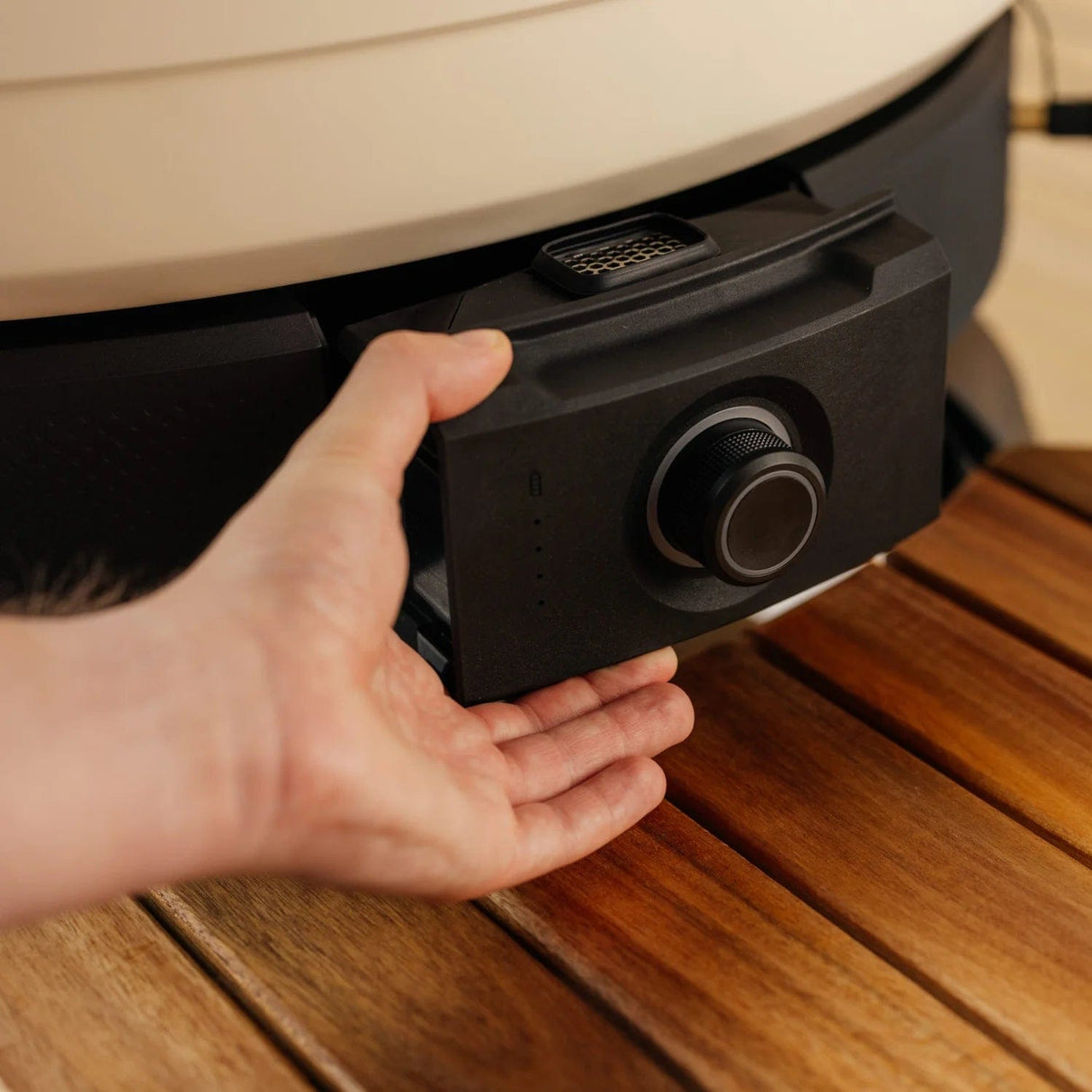 Wood-Fire Control Kit man holding kit