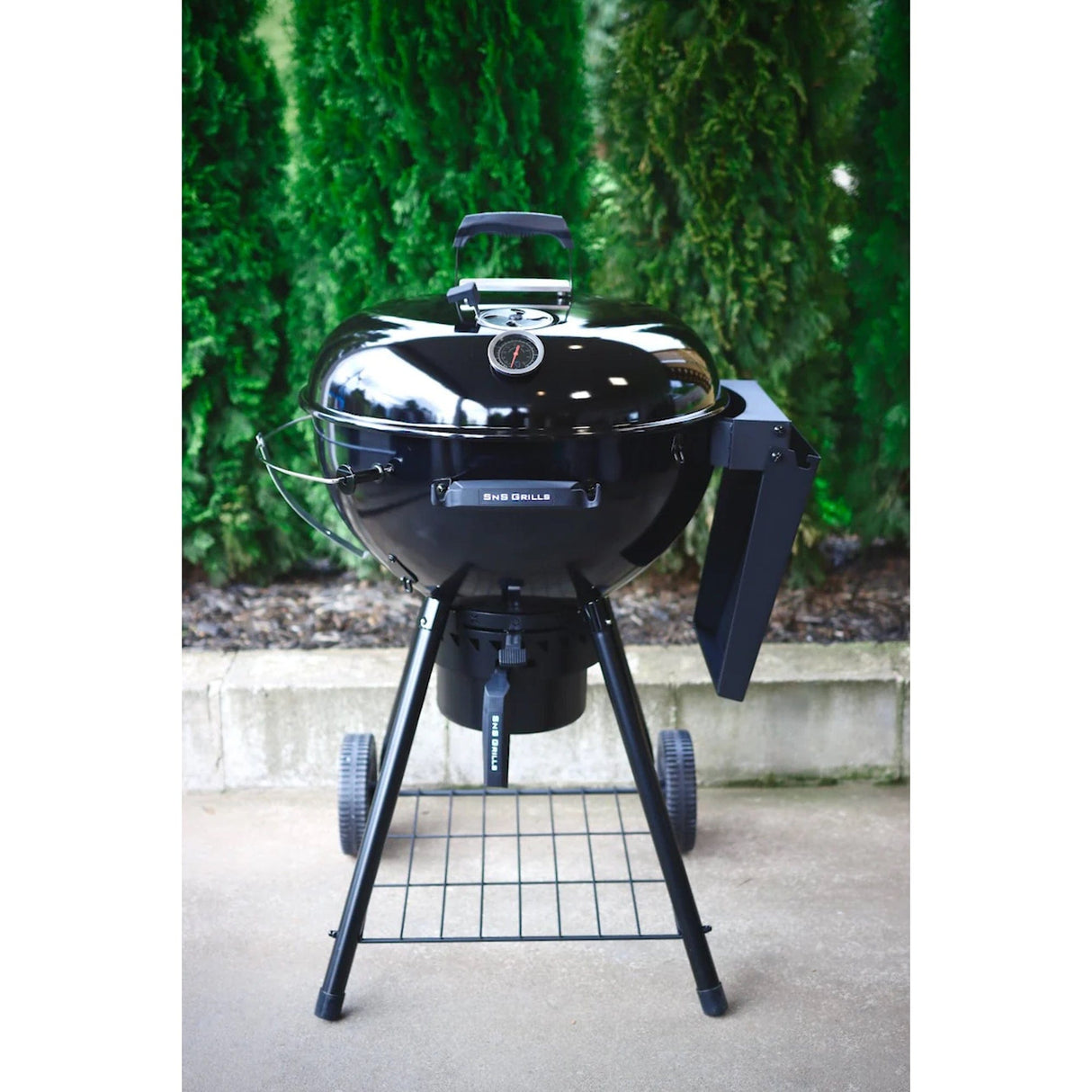 SnS Grills | Black Edition Kettle Grill Side Shelf